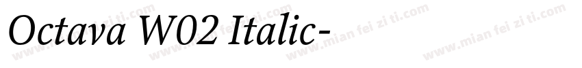 Octava W02 Italic字体转换